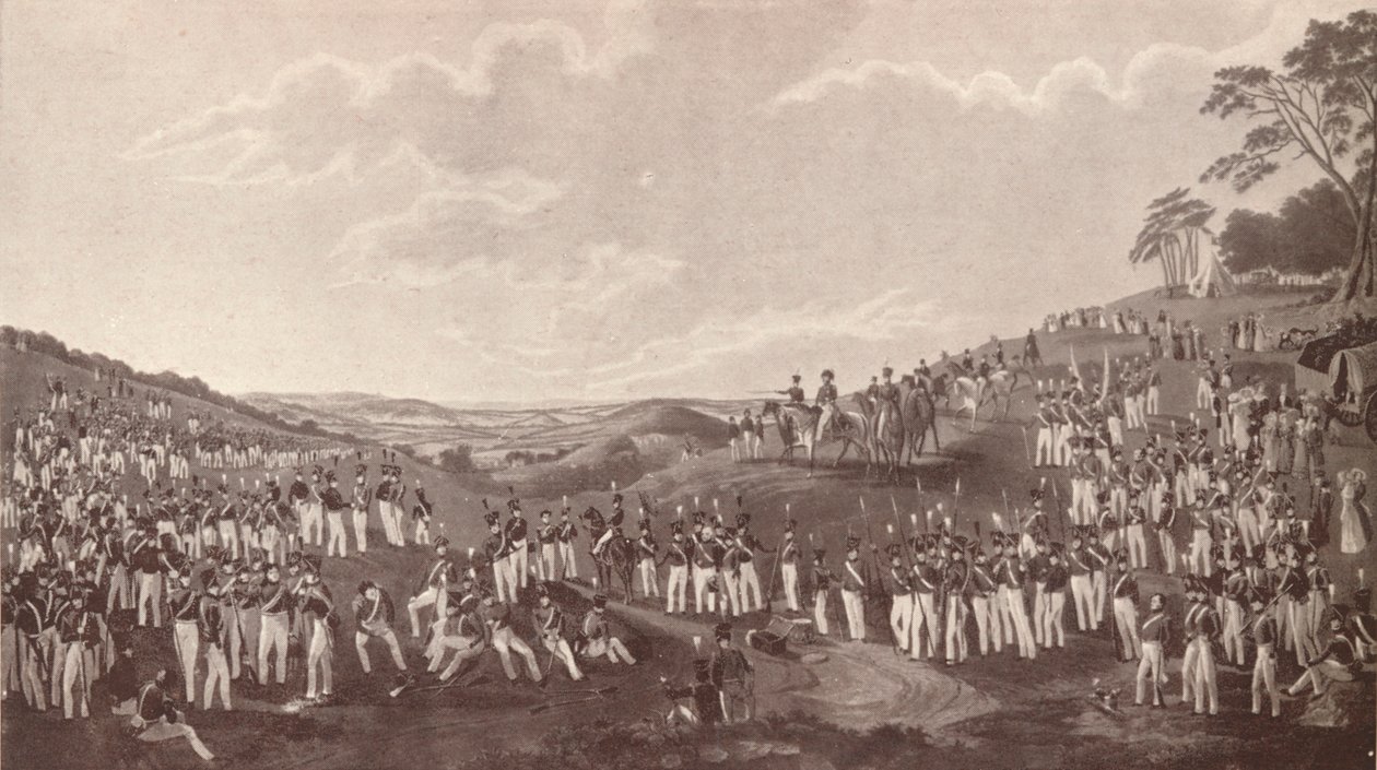 العسل. تم تجميع شركة المدفعية لممارسة الكرة في تشايلدز هيل ، c1820-1870 ، 1909 بواسطة روبرت هافيل