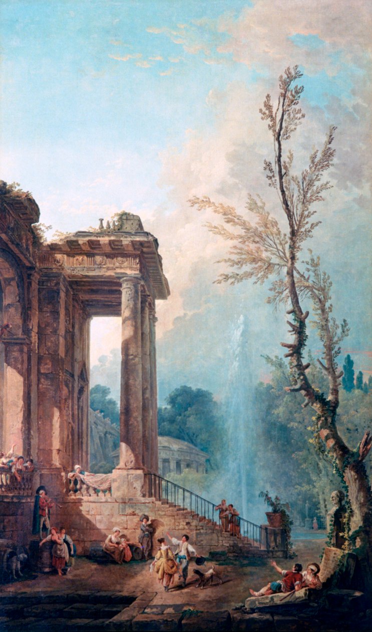 "The Portico of a Country Mansion" ، 1773 بواسطة روبرت هوبرت