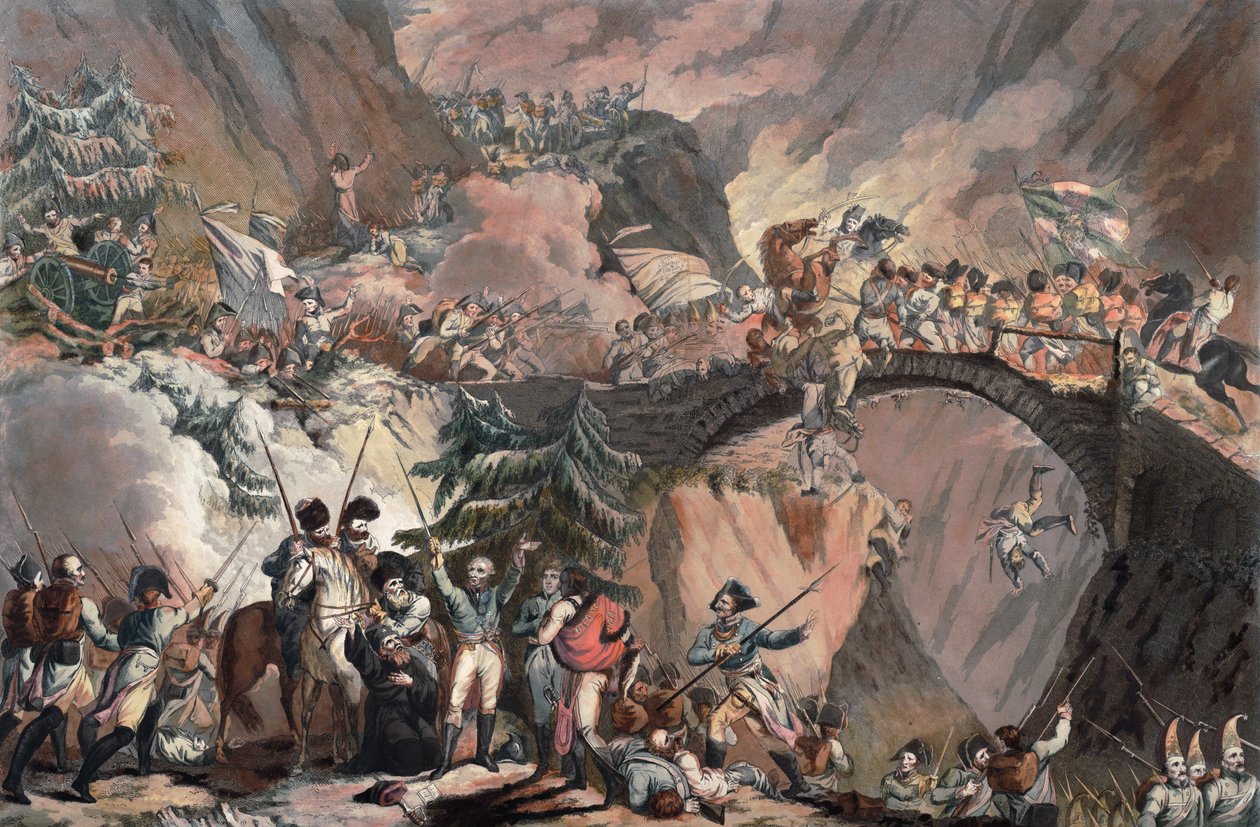 عبور جيش الكسندر سوفوروف (الكسندر سوفوروف) جبال الألب عام 1799 - بورتر ، روبرت كار (1777-1842) - 1805 - أكواتينت - 63،8 × 83،4 - مجموعة خاصة بواسطة روبرت كير بورتر