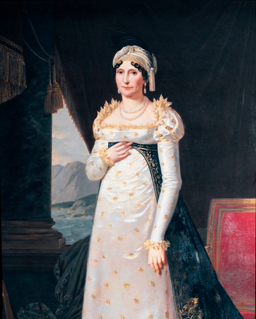 صورة لاتيتيا بونابرت (ليتيسيا ماريا رامولينو) (1750-1836) ، والدة نابليون بونابرت التفاصيل. لوحة روبرت لوفيفر (1755-1830) متحف نابليونيكو ، روما بواسطة روبرت ليفيفر