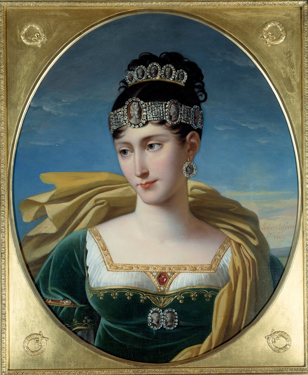 صورة بولين بونابرت ، الأميرة بورغيزي (1780 - 1825) أخت نابليون الأول. لوحة لروبرت لوفيفر (1755-1830) بواسطة روبرت ليفيفر