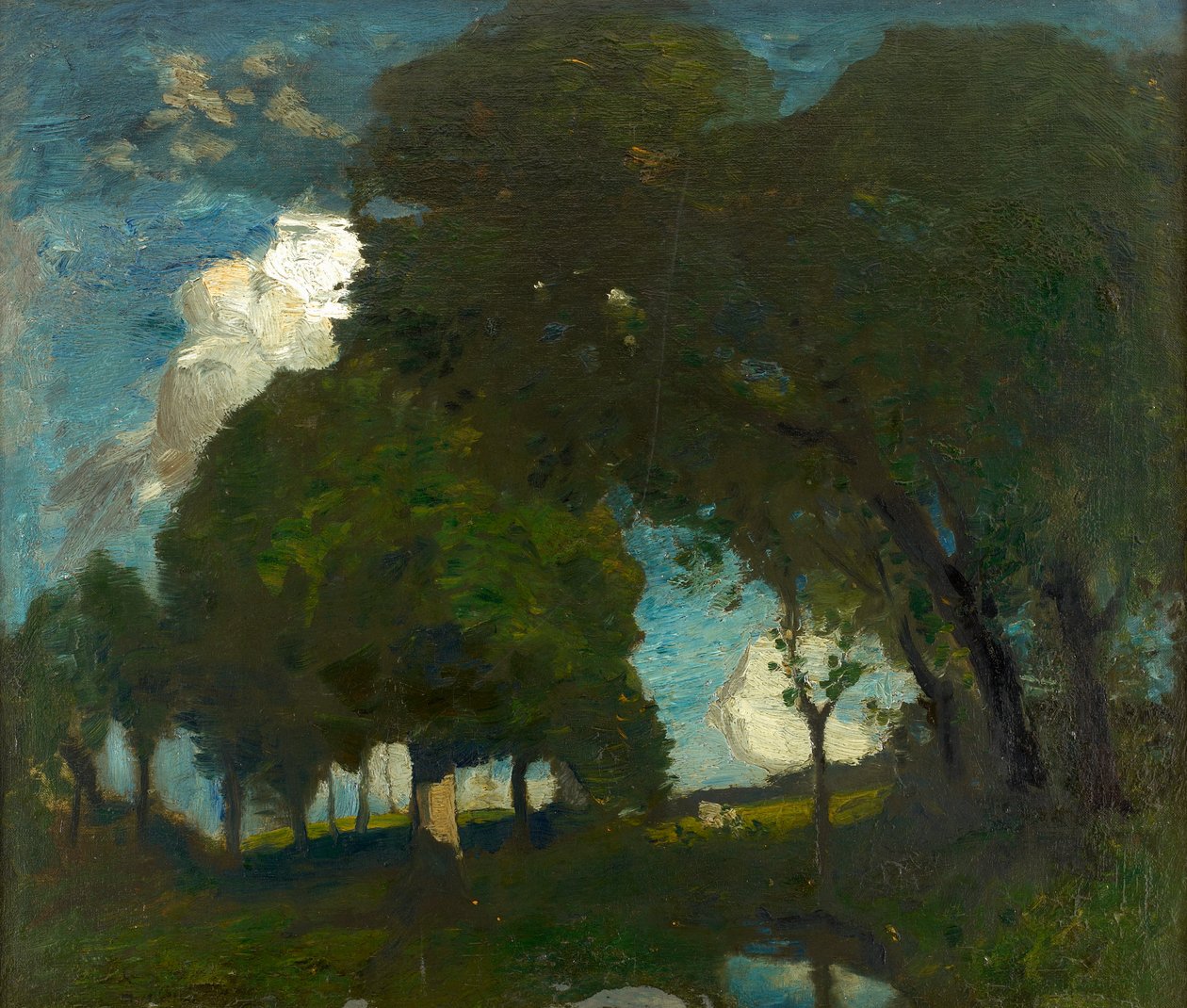 Woodland by Moonlight (زيت على قماش) بواسطة روبرت ماكولاي ستيفنسون