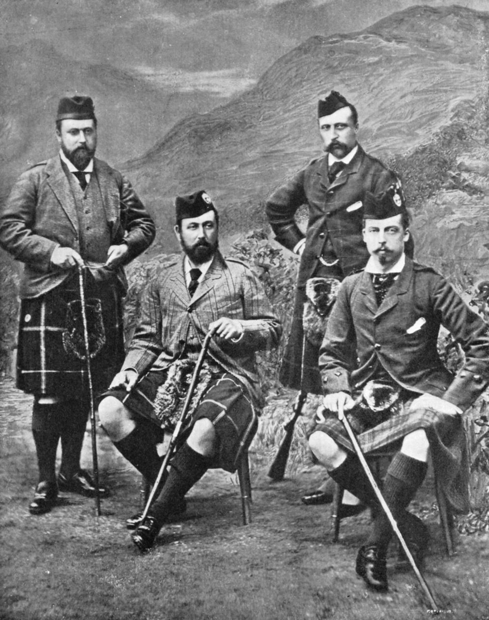 الملكة فيكتورياس أربعة أبناء في أبيرجيلدي ، 1881. بواسطة روبرت ميلن