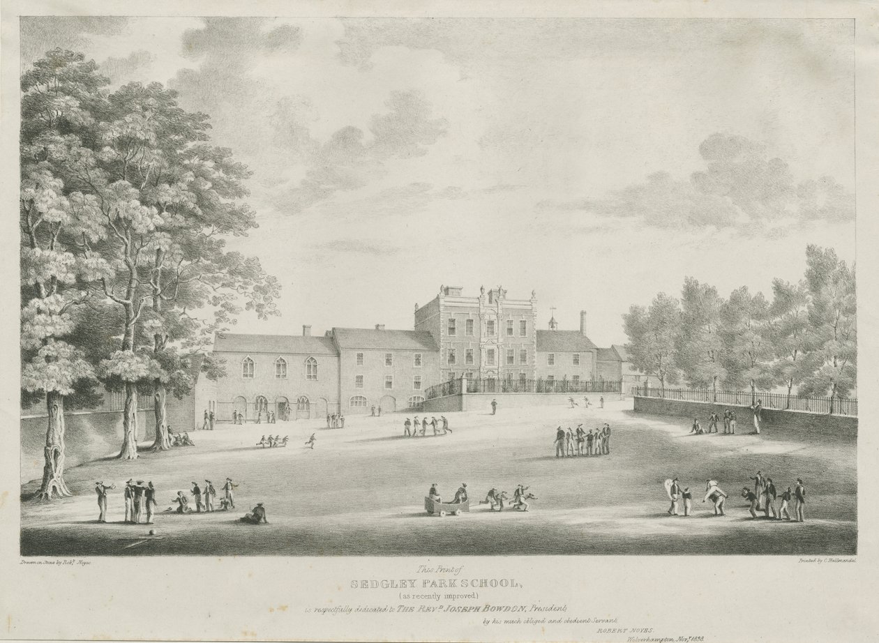 مدرسة Sedgley Park: النقش ، نوفمبر 1838 (طباعة) بواسطة روبرت نويز