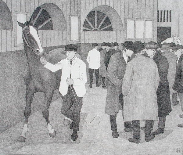 تجار الخيول في باربيكان (باربيكان رقم 2) 1921 (ليثو) بواسطة روبرت بولهيل بيفان