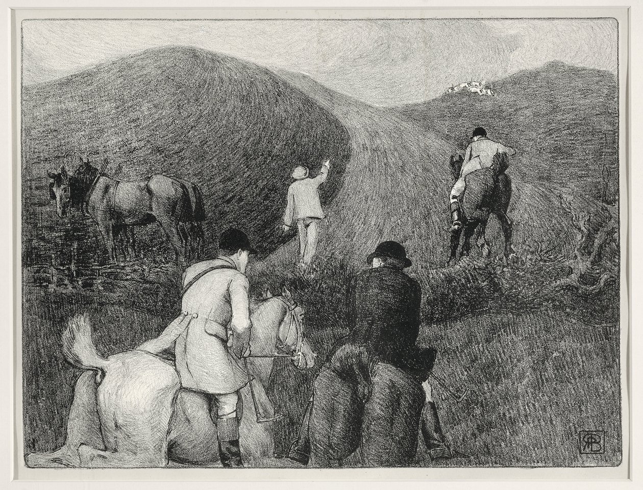 Hunting scene (litho) بواسطة روبرت بولهيل بيفان