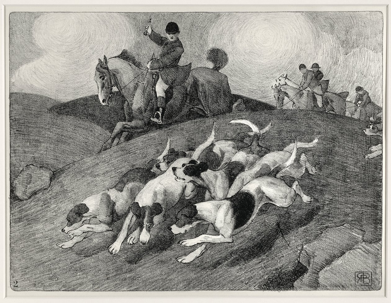 Hunting scene (litho) بواسطة روبرت بولهيل بيفان