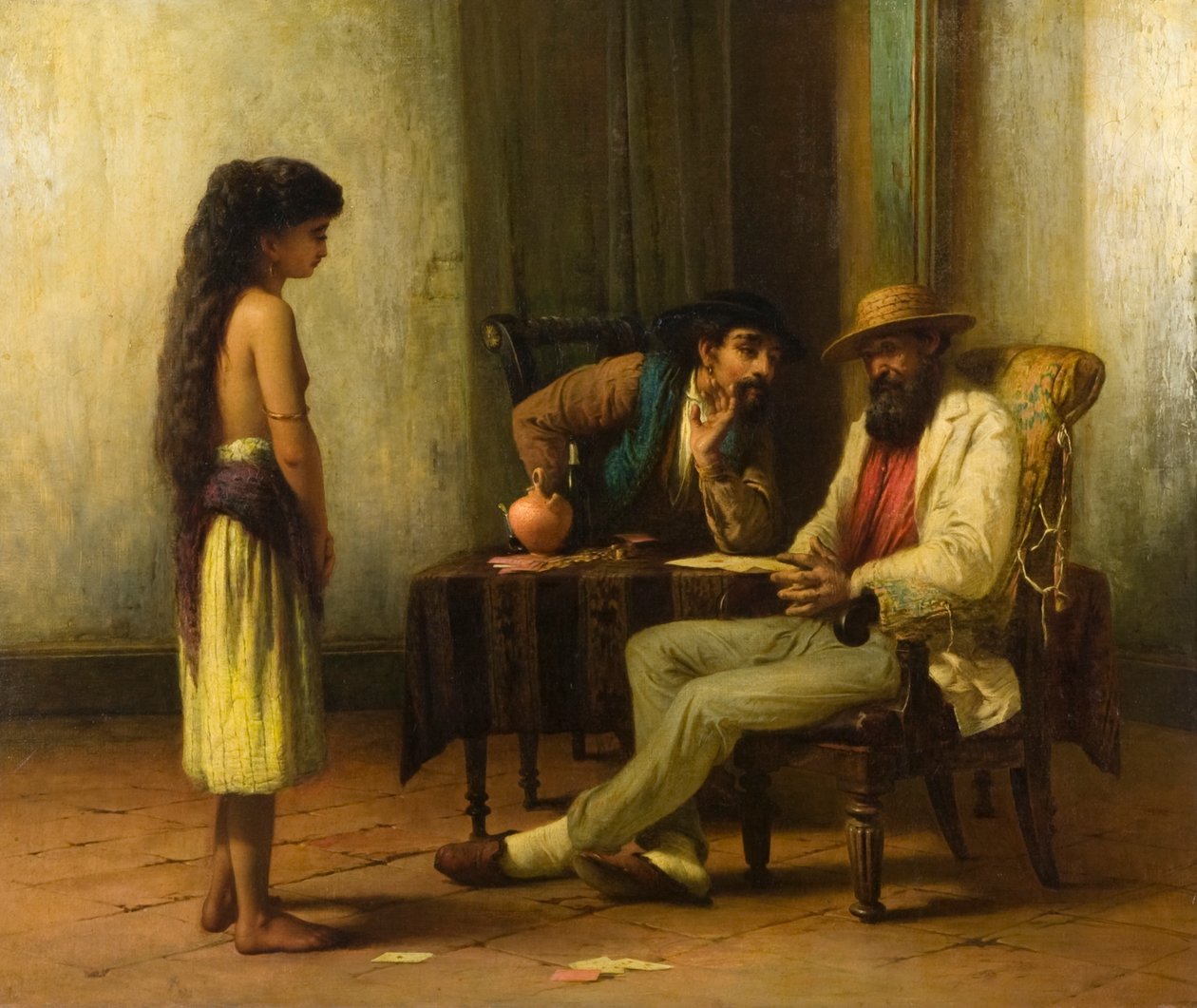 فتاة كوادرون ، 1855-1873 (زيت على قماش) بواسطة روبرت RSA جافين