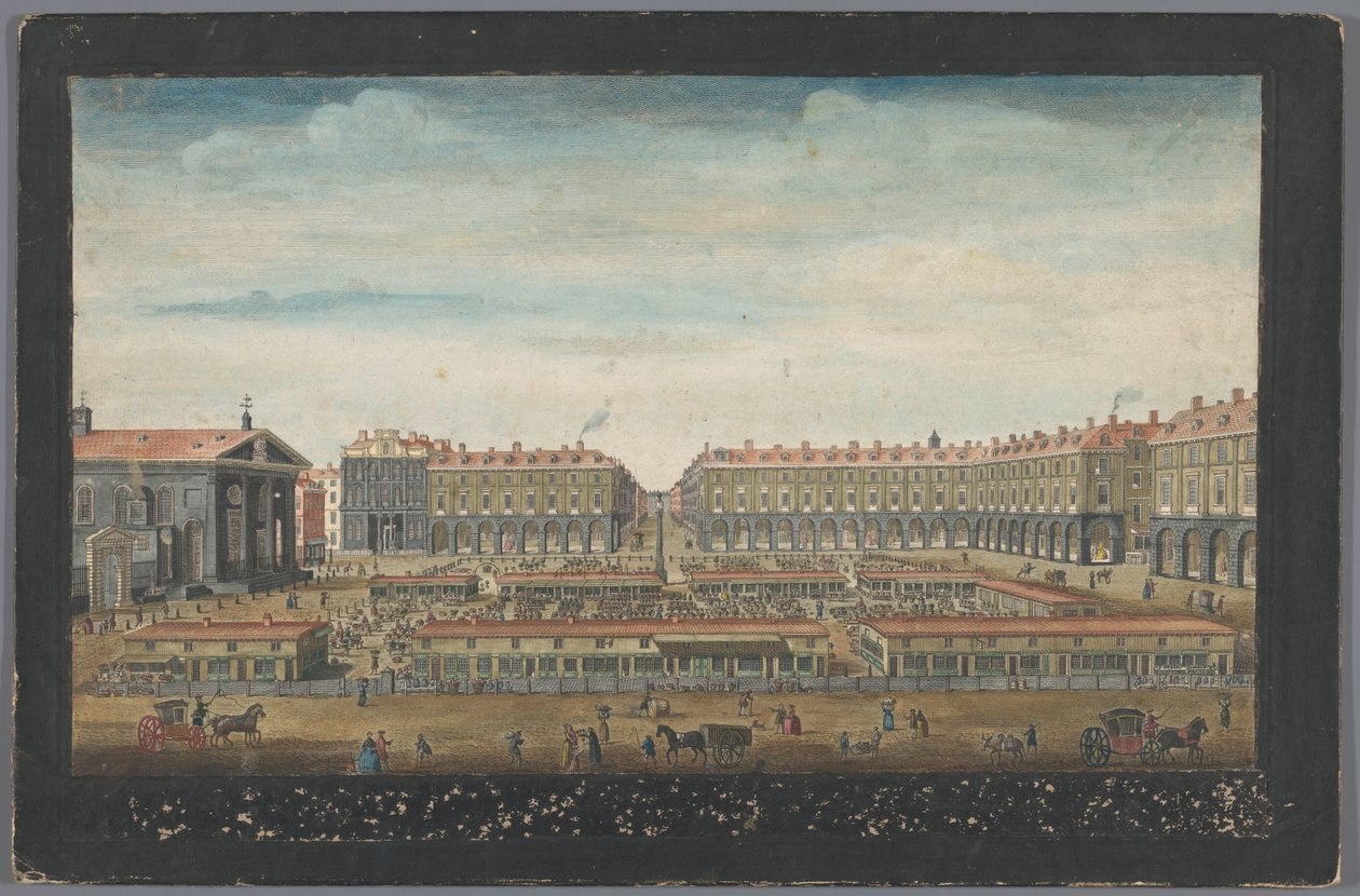 منظر لسوق كوفنت جاردن في لندن منظر لـ Covent Garden London (العنوان على الكائن) لندن (عنوان المسلسل) بواسطة روبرت ساير