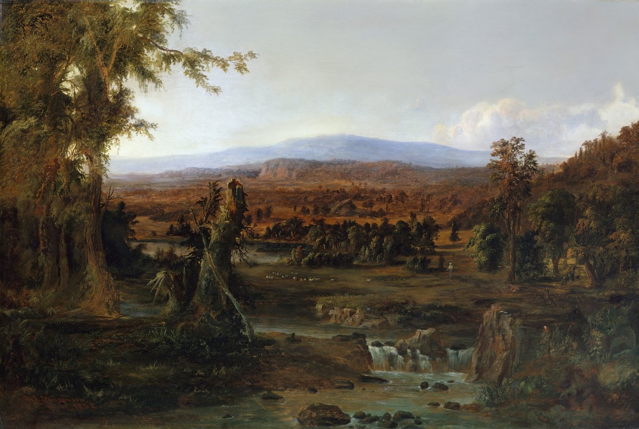 منظر طبيعي مع الراعي ، 1852. بواسطة روبرت سيلدون دنكانسون