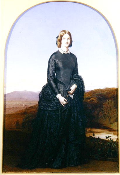 صورة لسيلينا ، Viscountess Newport (ألوان مائية على العاج) بواسطة روبرت ثوربورن