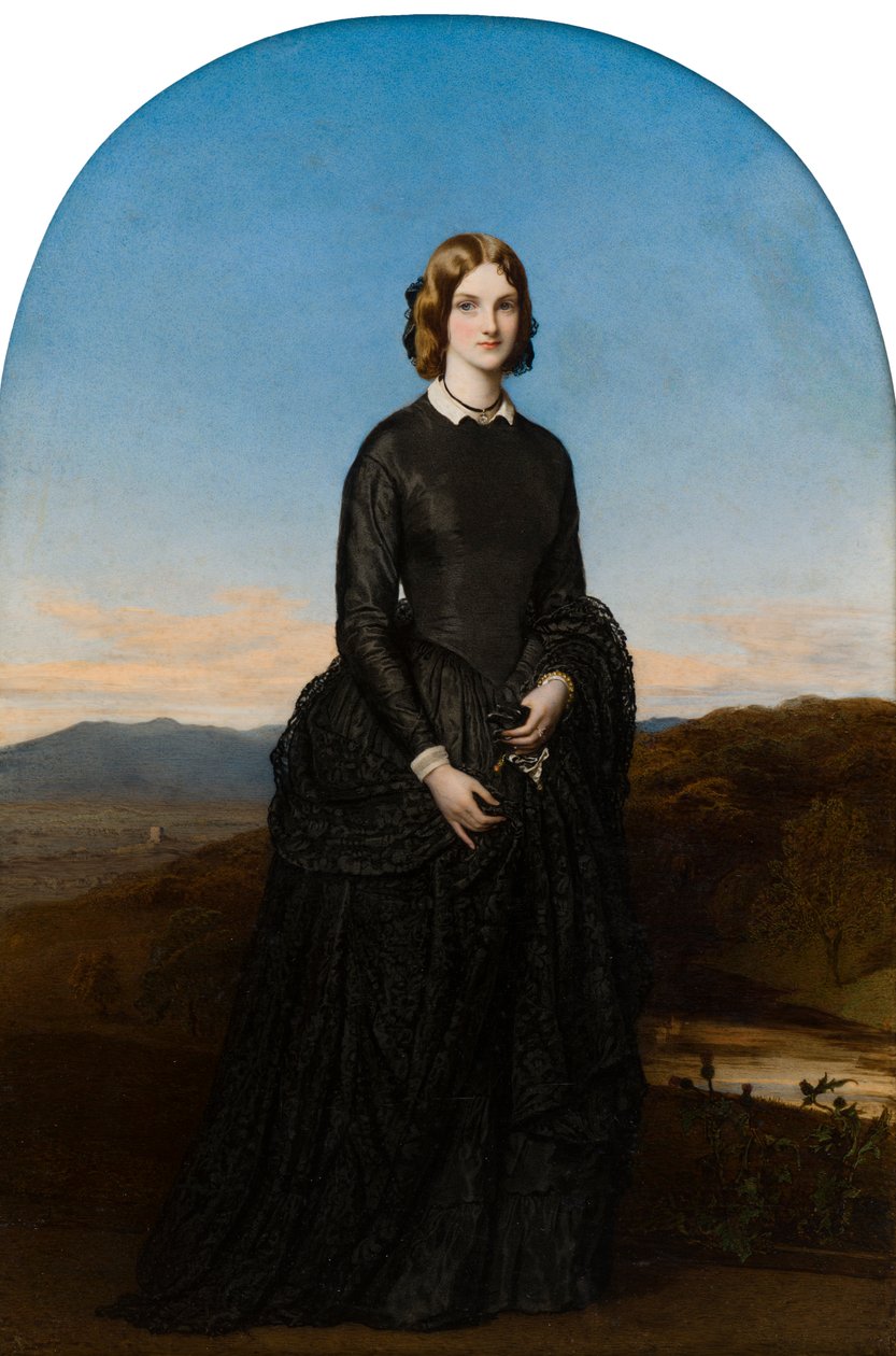 بورتريه هون. سيلينا ويلد فورستر ، Viscountess Newport ولاحقًا كونتيسة برادفورد (1819-1894) ، 1840-70 (زيت على العاج) بواسطة روبرت ثوربورن
