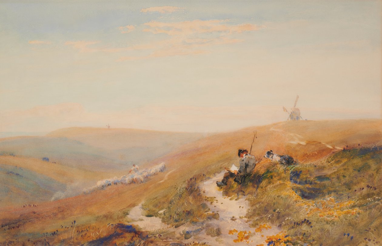 The Sussex Downs (الخريف) بواسطة روبرت ثورن وايت