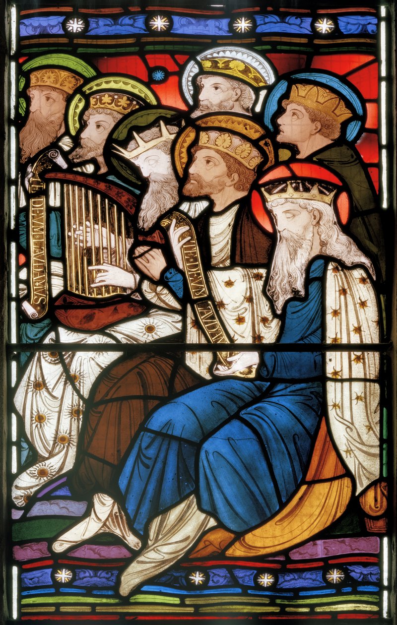 مدح الملوك ، التفاصيل من The Last Judgement ، c.1864 (زجاج ملون) بواسطة روبرت تورنيل باين