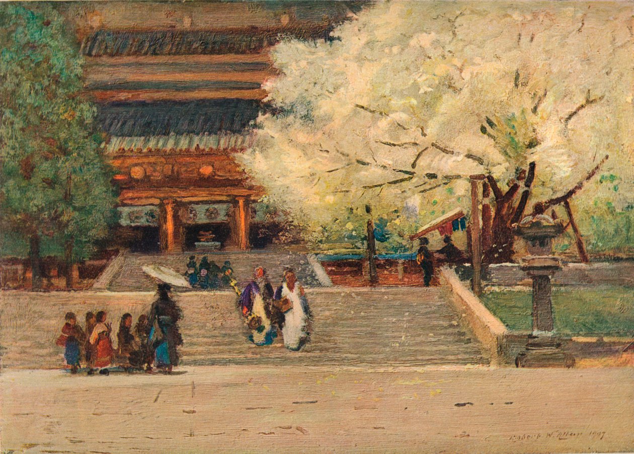 معبد في نيكو ، اليابان ، c1908 بواسطة روبرت وير ألان