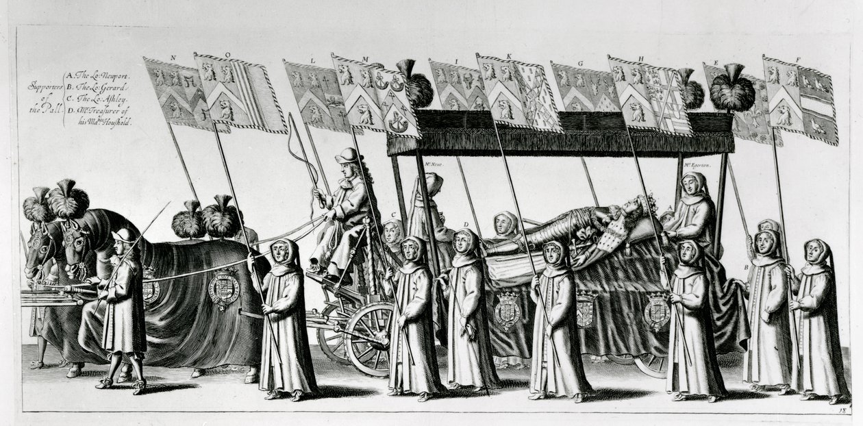 جنازة رسمية لجورج مونك ، دوق ألبيمارل الأول ، 1671 بواسطة روبرت وايت