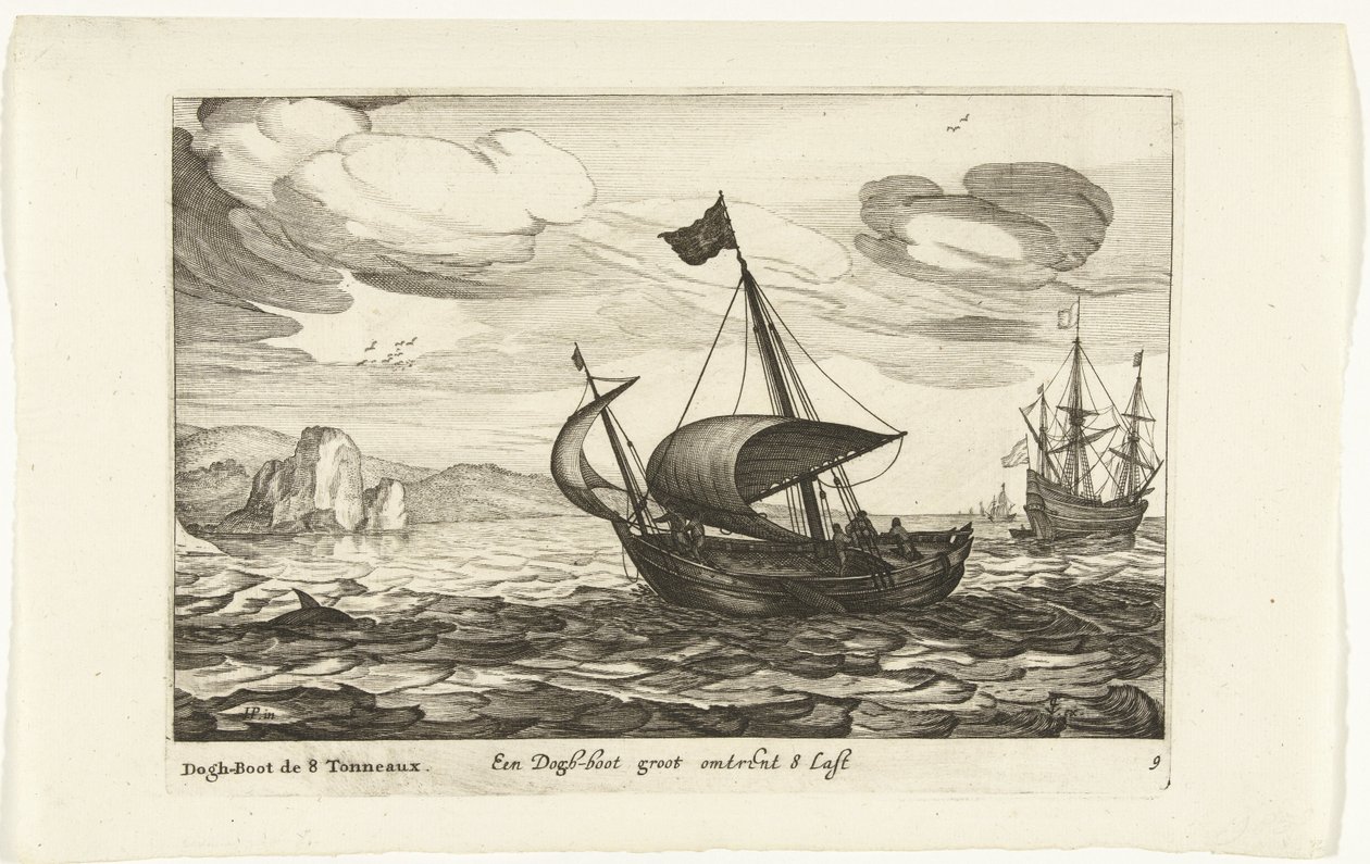 Dogger of dogboot Een Dogh-boot groot about 8 Last / Dogh-Boot de 8 Tonneaux (العنوان على الكائن) Hollandse scheepstypen ، 1627 (عنوان السلسلة) لا توجد سفن مختلفة لا تستخدم في المقاطعات / الأيقونات الخاصة بالسفن الهولندية المختلفة التي يكون استخدامها كبيرً بواسطة روبرت دي بودوس (ربما)