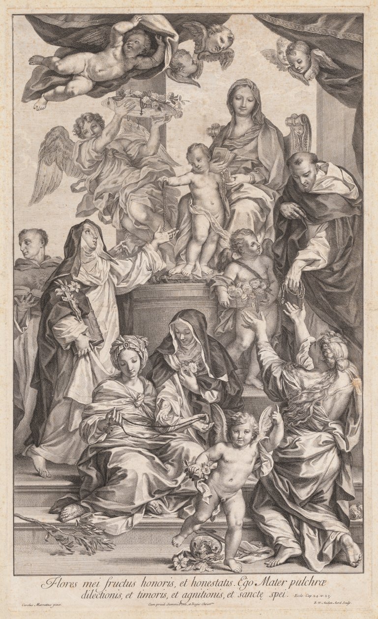 العذراء والطفل مع القديسين ، ج. 1720-1730. بواسطة روبرت فان اودينيرد