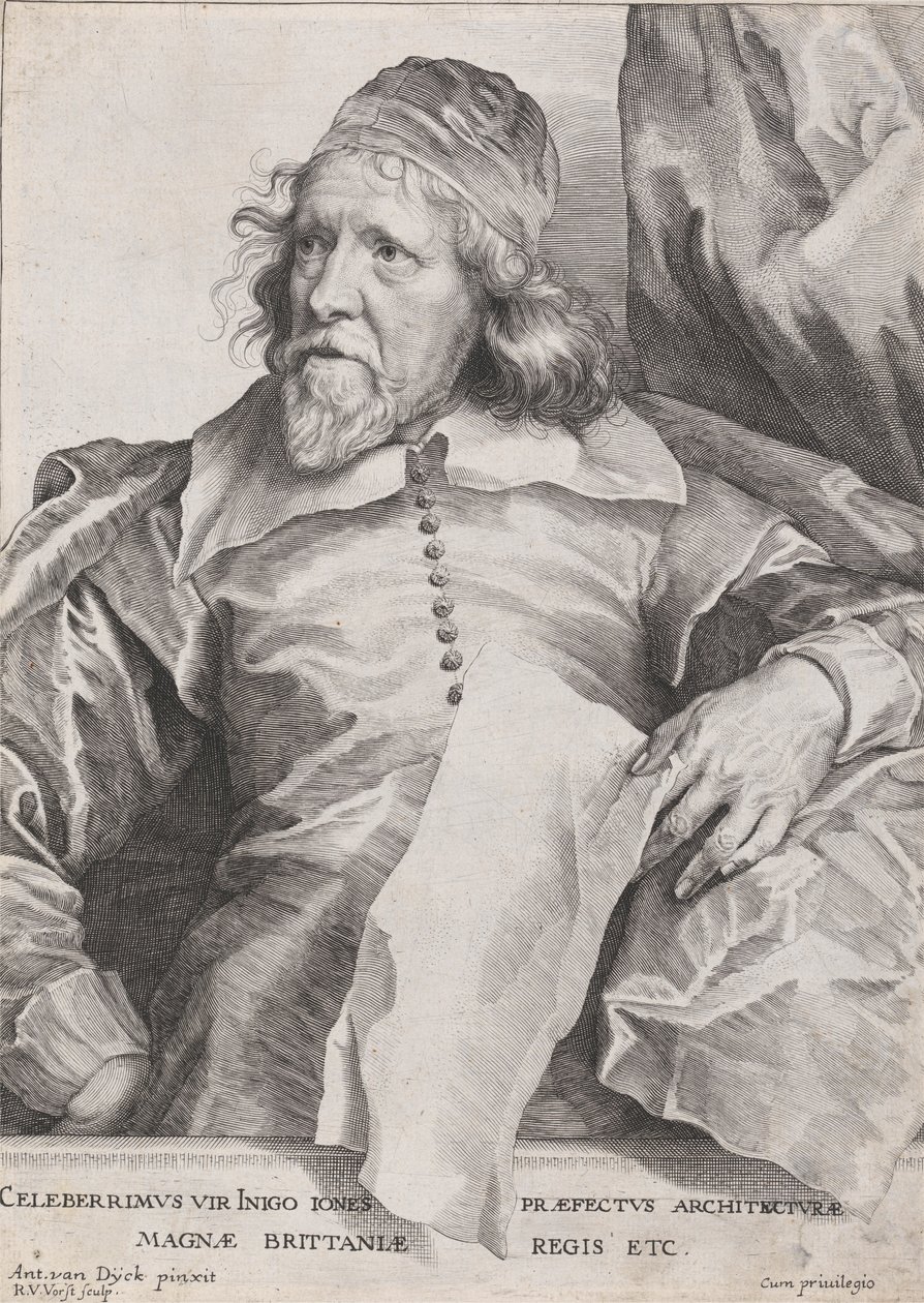 الرجل الشهير Inigo Jones ، رئيس هندسة معمارية لملك بريطانيا العظمى ، إلخ. بواسطة روبرت فان فورست