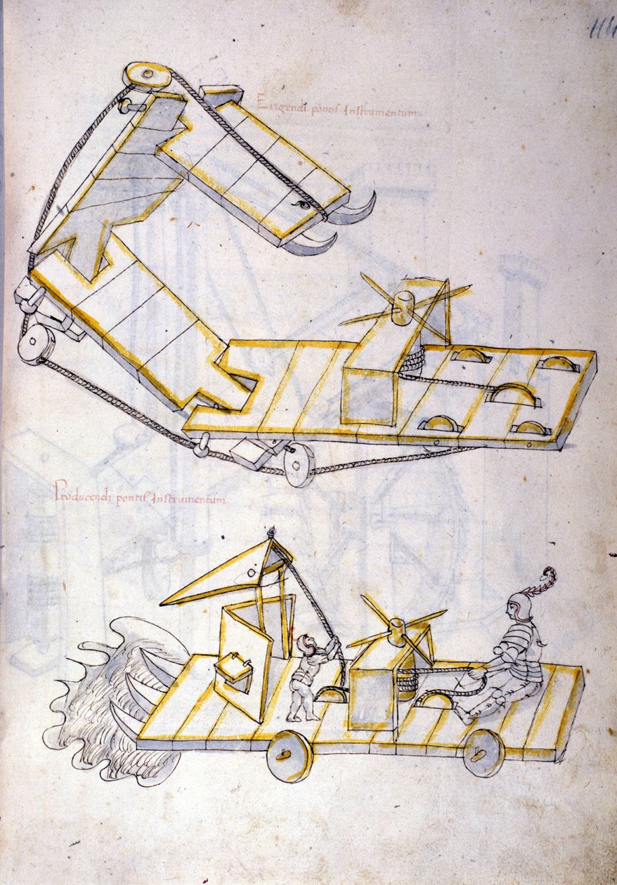 فن الحرب: دراسة على الآلات العسكرية ، رسم توضيحي من "De re Militari" للمهندس روبرتو فالتوريو (1405-1483؟) بواسطة روبرتو فالتوريو