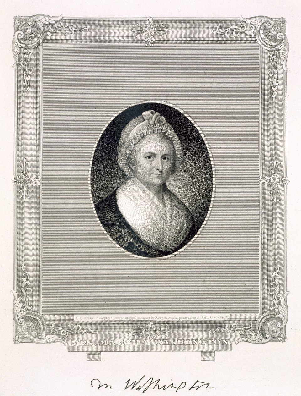 مارثا واشنطن ، نقشها جيمس بارتون لونجاكر (1794-1869) بواسطة روبرتسون