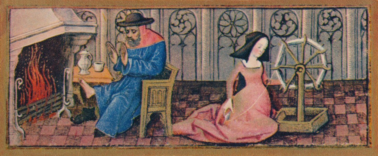 فبراير - الغزل ، أواخر القرن الخامس عشر ، 1939. بواسطة Robinet Testard