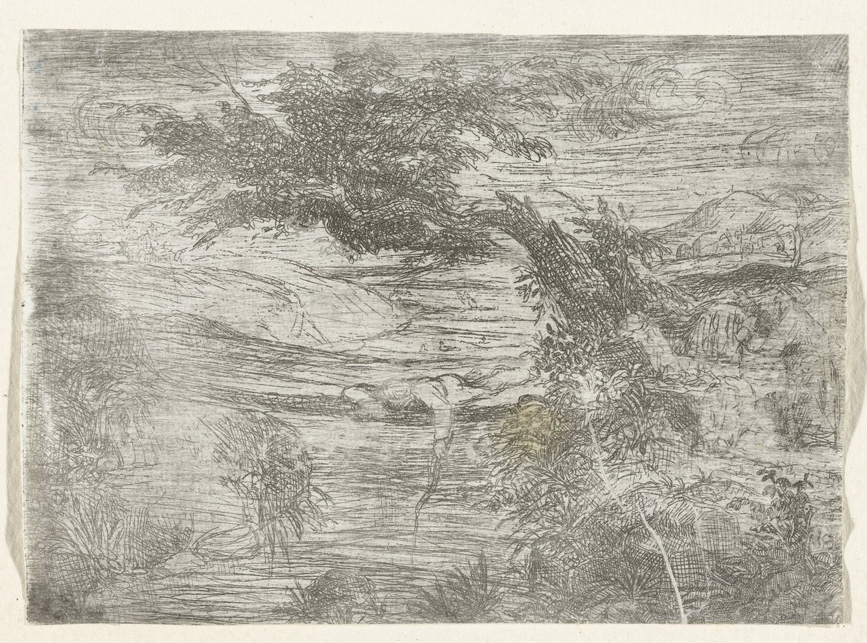 Landschap يضع المسمار الصياد على الجسر بواسطة رودولف بريسدين