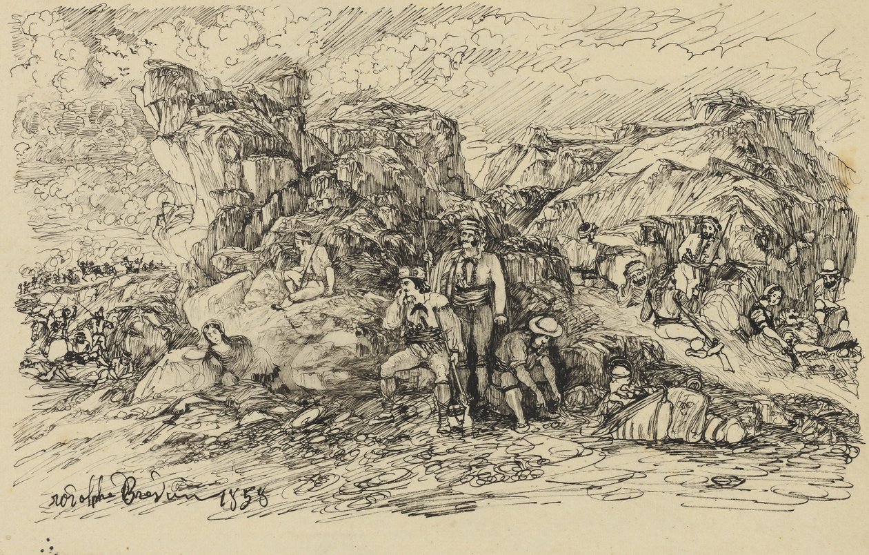 المهربون ، 1858 بواسطة رودولف بريسدين