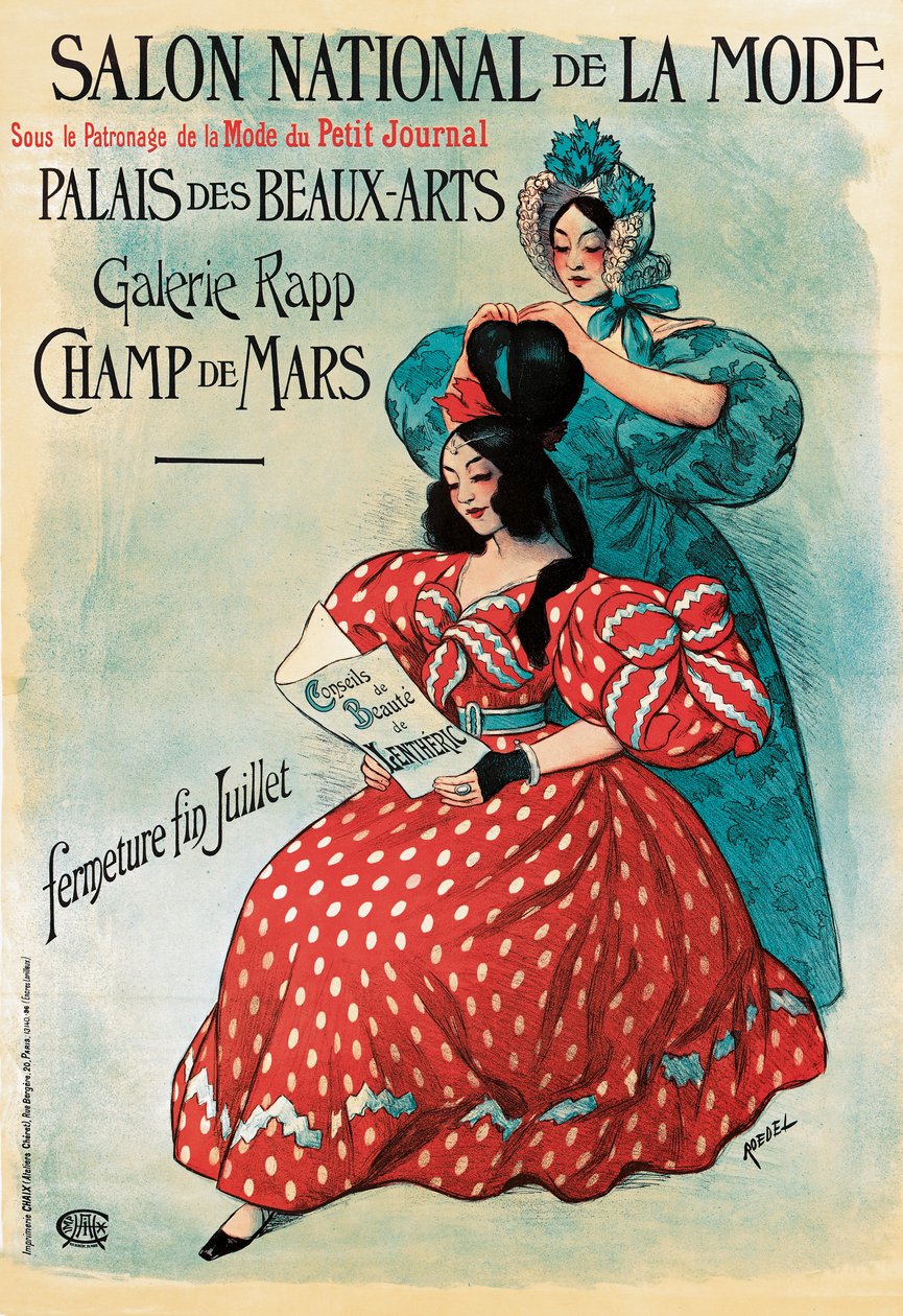 ملصق إعلان عن "صالون National Mode de la Mode" ، 1895 بواسطة روديل