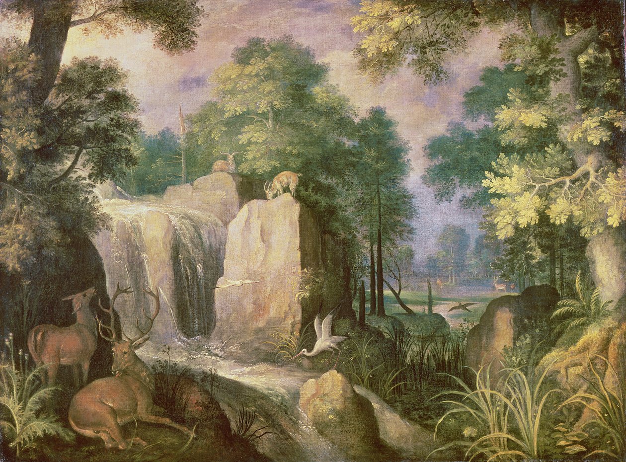 المناظر الطبيعية مع المنحدرات بواسطة Roelandt Jacobsz. حفظ