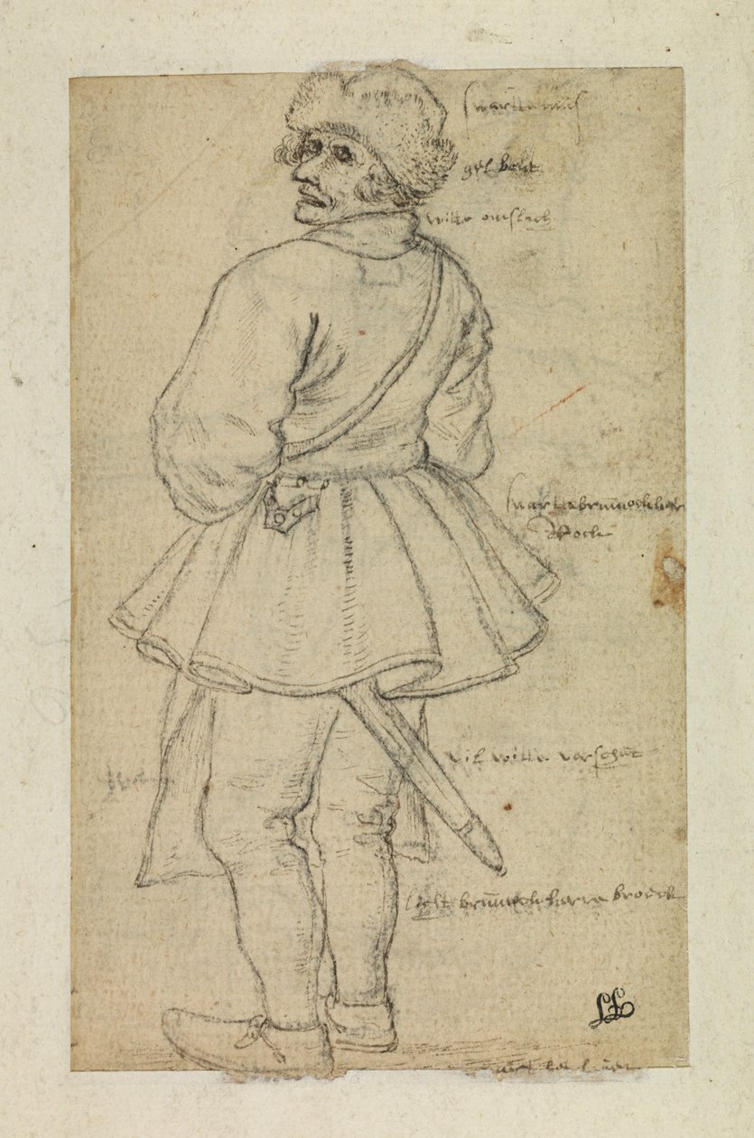 رجل ينظر من الخلف (ظهر) بواسطة Roelandt Jacobsz و Bruegel Pieter الأكبر سافيري