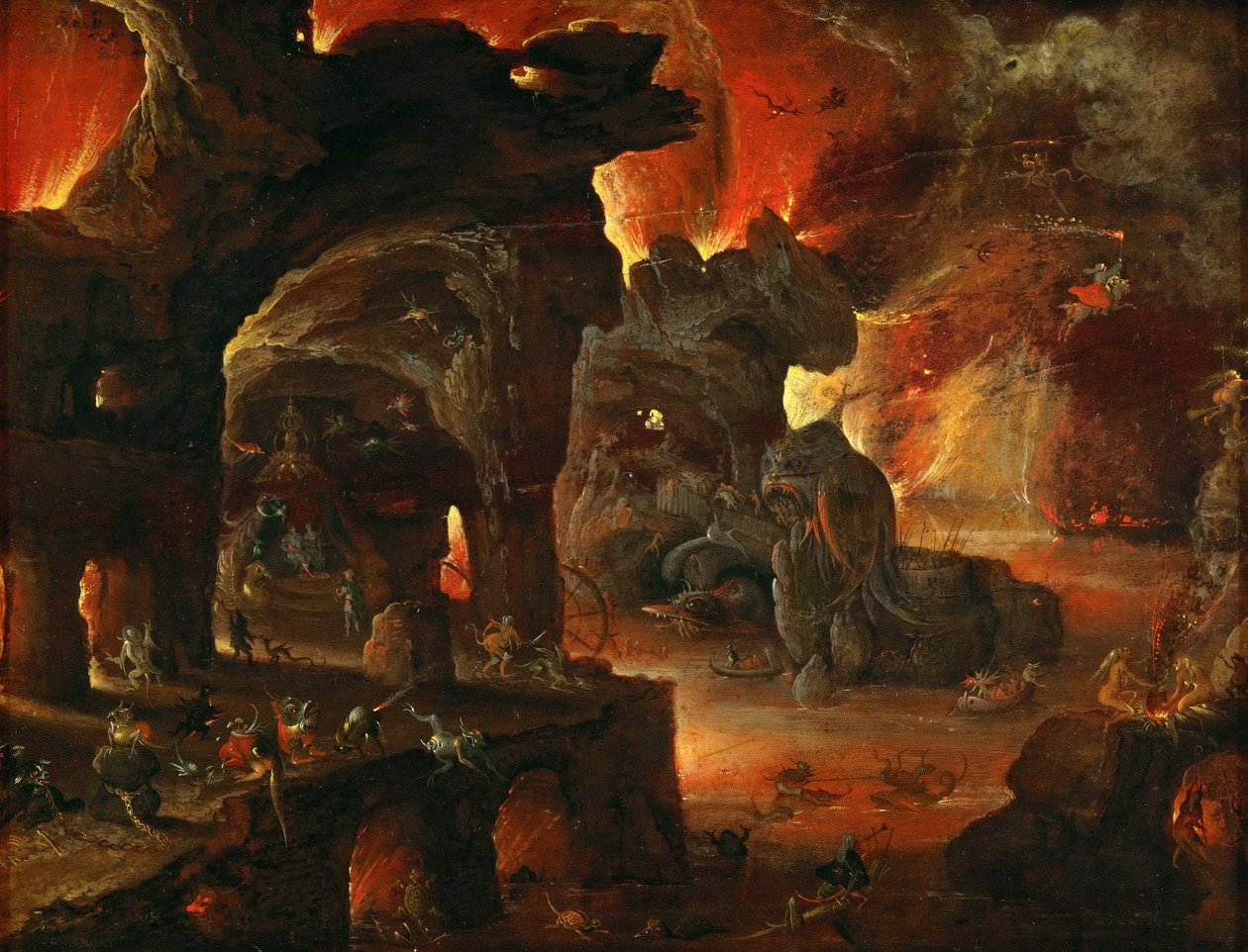 Orphee dans les Enfers - Orpheus in the Underworld - Roelant Savery (1576-1639). زيت على خشب ، حوالي ١٦١٢-١٦١٥. الأبعاد: 27x35 سم. متحف تاريخ الفن ، فيين بواسطة Roelandt Jacobsz. حفظ