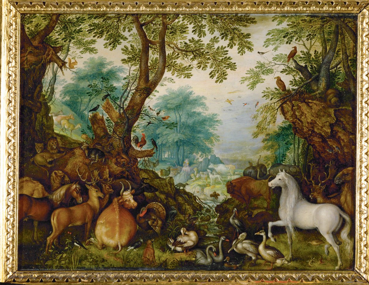 أورفيوس بين الحيوانات (رسم على النحاس) بواسطة Roelandt Jacobsz. حفظ