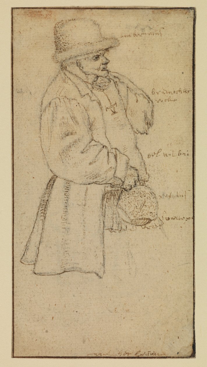 فلاح يحمل جرة ، مستقيمة ، القرن السادس عشر بواسطة Roelandt Jacobsz. حفظ