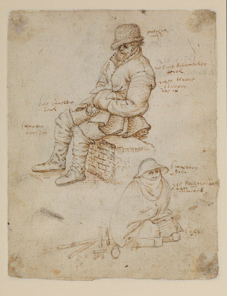 شخصان جالسان (ظهر) بواسطة Roelandt Jacobsz. حفظ