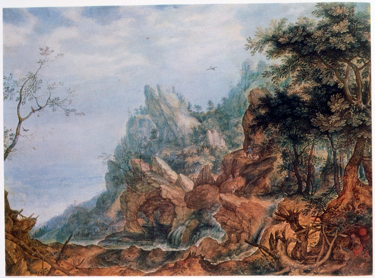 سانت جيروم في المناظر الطبيعية الصخرية ، c1596-1639 بواسطة Roelandt Savery