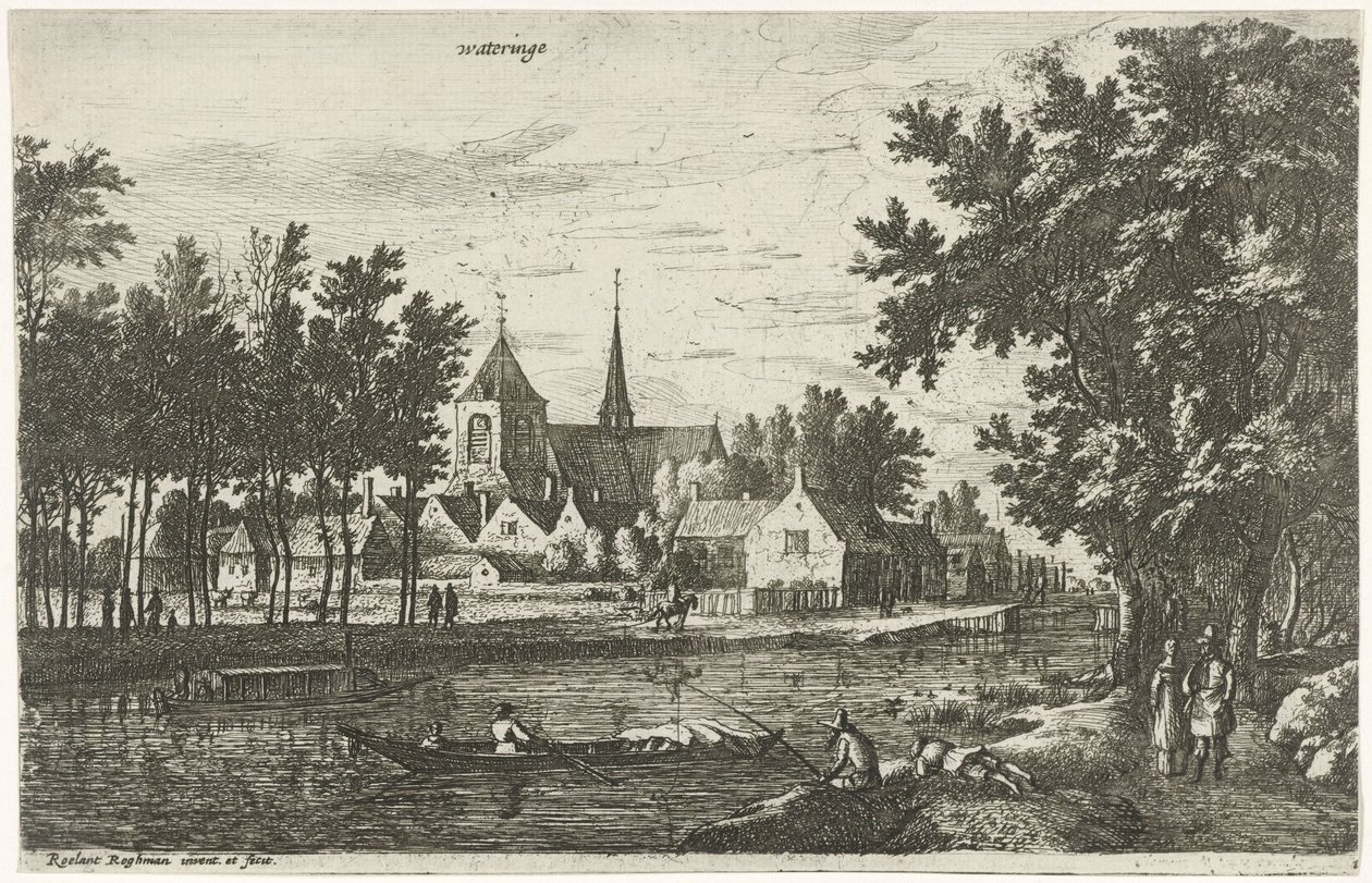 منظر لـ Wateringen سقي (العنوان على الكائن) Villagescapes in the Northern Netherlands (عنوان المسلسل) بواسطة رويلانت روجمان
