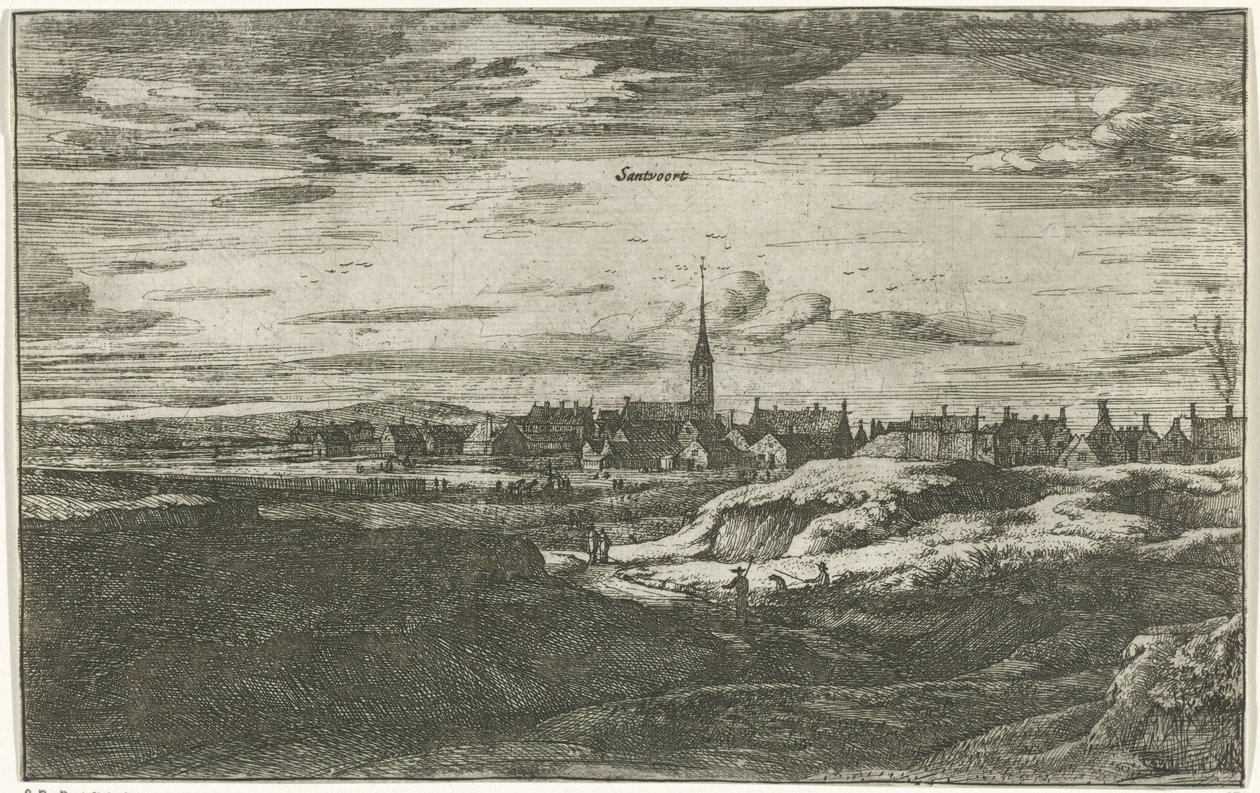 منظر لزاندفورت Santvoort (العنوان على الكائن) Villagescapes in the Northern Netherlands (عنوان المسلسل) بواسطة رويلانت روجمان