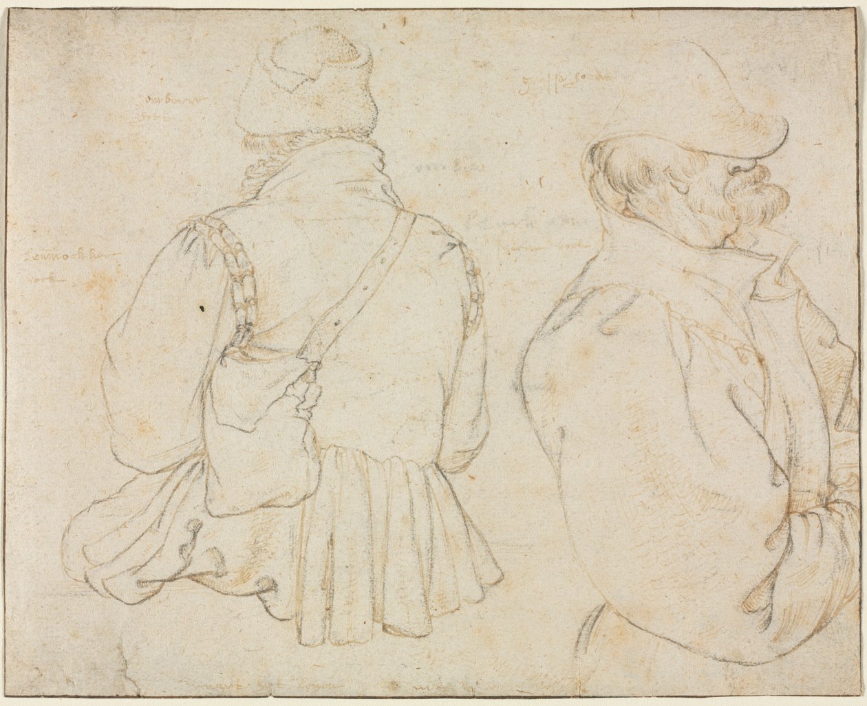 اثنان من الفلاحين البوهيميين بنصف الطول ، ج. 1605-1610. بواسطة حفظ Roelant