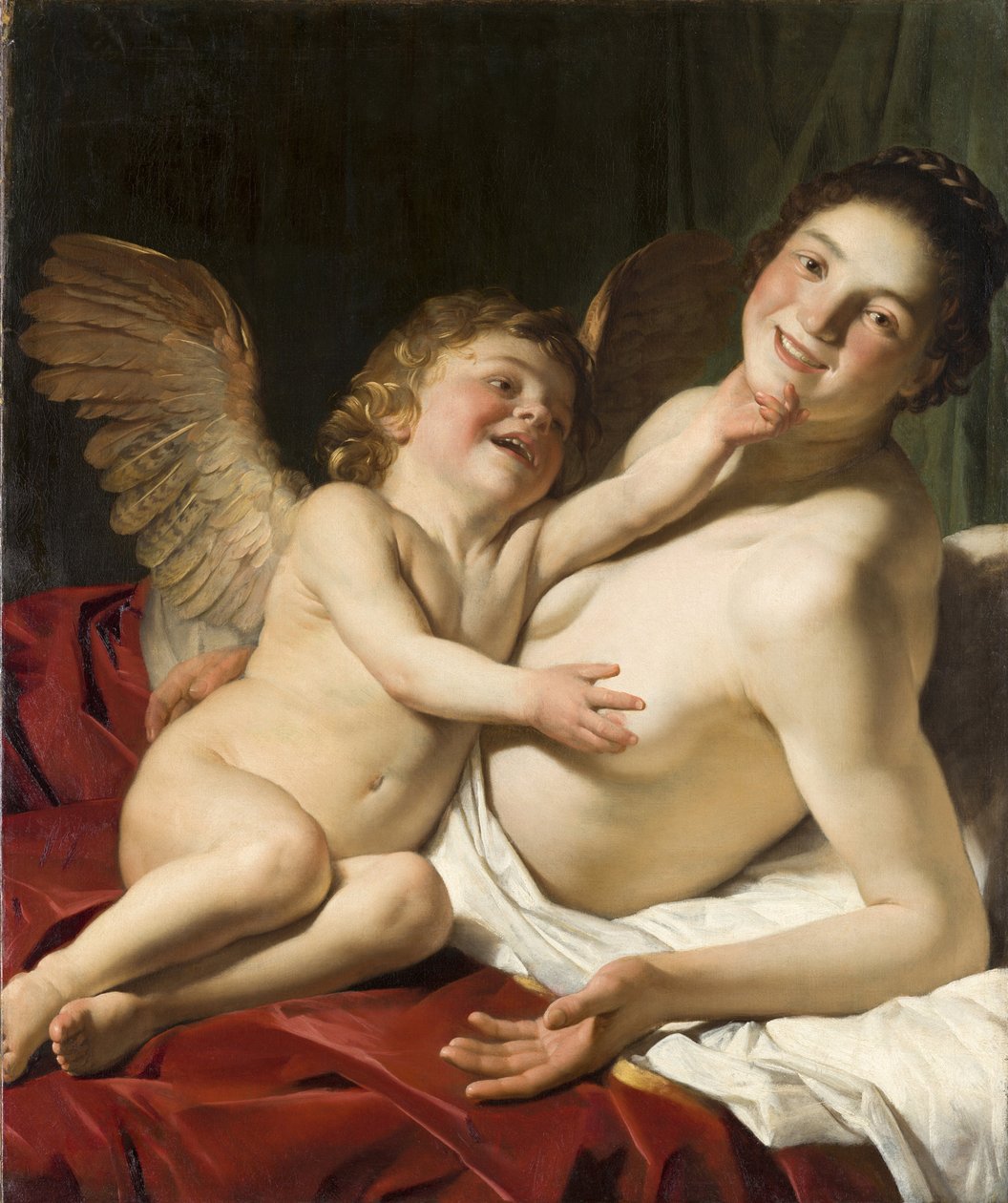 "Venus et Cupidon" (فينوس وكوبيد) Peinture de Roeloff van Zijl (آية Actif 1608-1631) مقابل 1625 Frans Hals Museum Haarlem بواسطة رويلوف فان زيجل