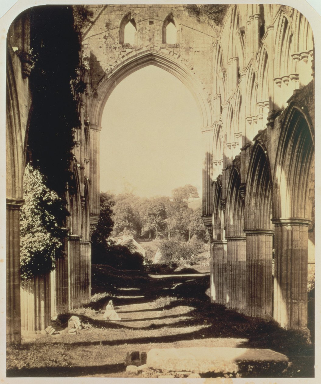دير Rievaulx ، شمال يوركشاير ، 1854 (بني داكن) بواسطة روجر فينتون