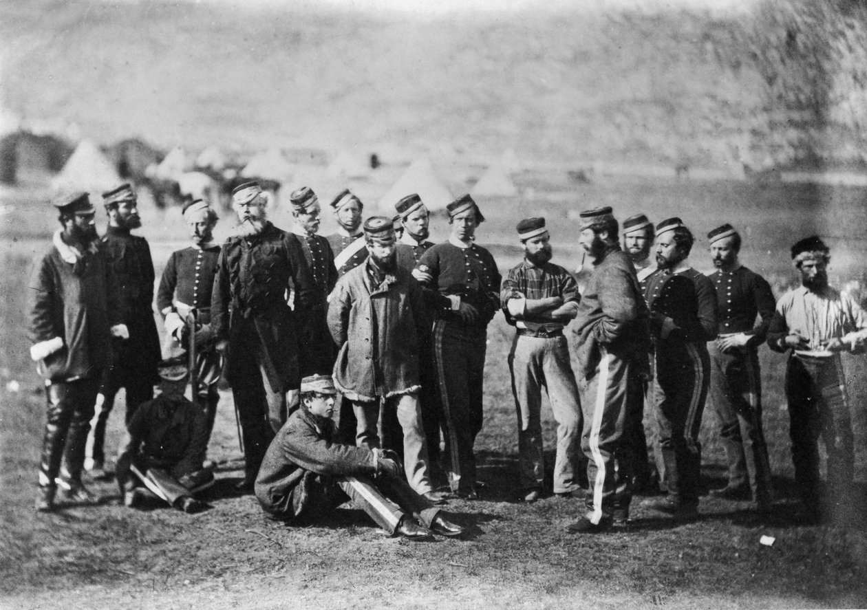 الناجون من الفوج الثالث عشر من الفرسان الخفيفة بعد معركة بالاكلافا ، 1854 ، 1855 بواسطة روجر فينتون
