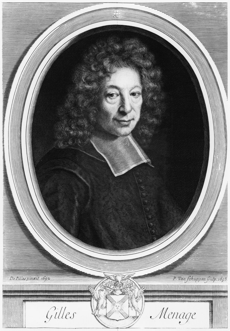 جيل ميناج ، 1692 ، محفور عام 1698 بقلم بيير لويس فان شوبن (1627-1702) بواسطة روجر دي بايلز