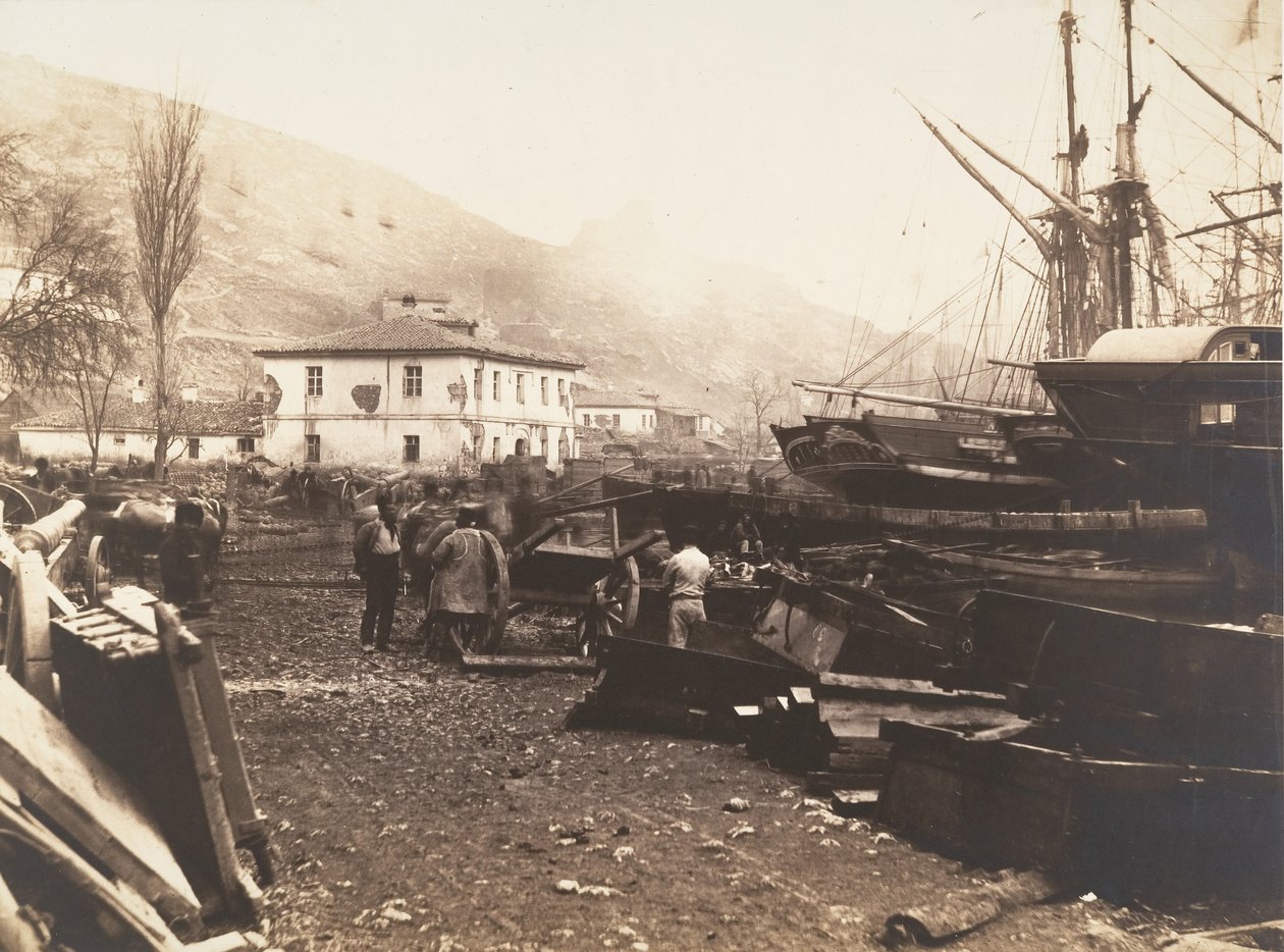 مكان الهبوط ، Ordnance Wharf ، بالاكلافا ، 1855. بواسطة روجر فينتون