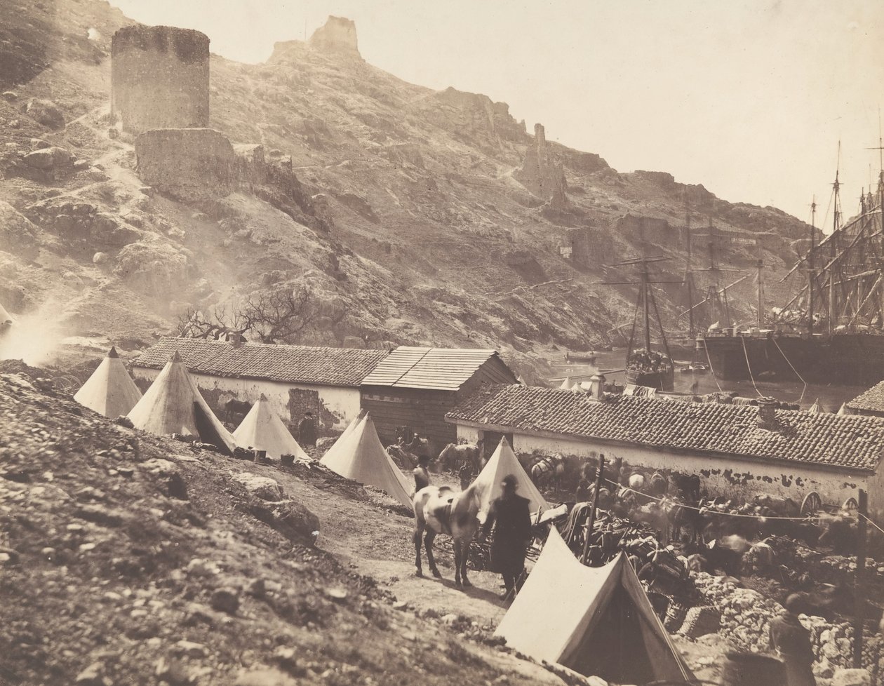 قلعة Genoese ، بالاكلافا 1855. بواسطة روجر فينتون