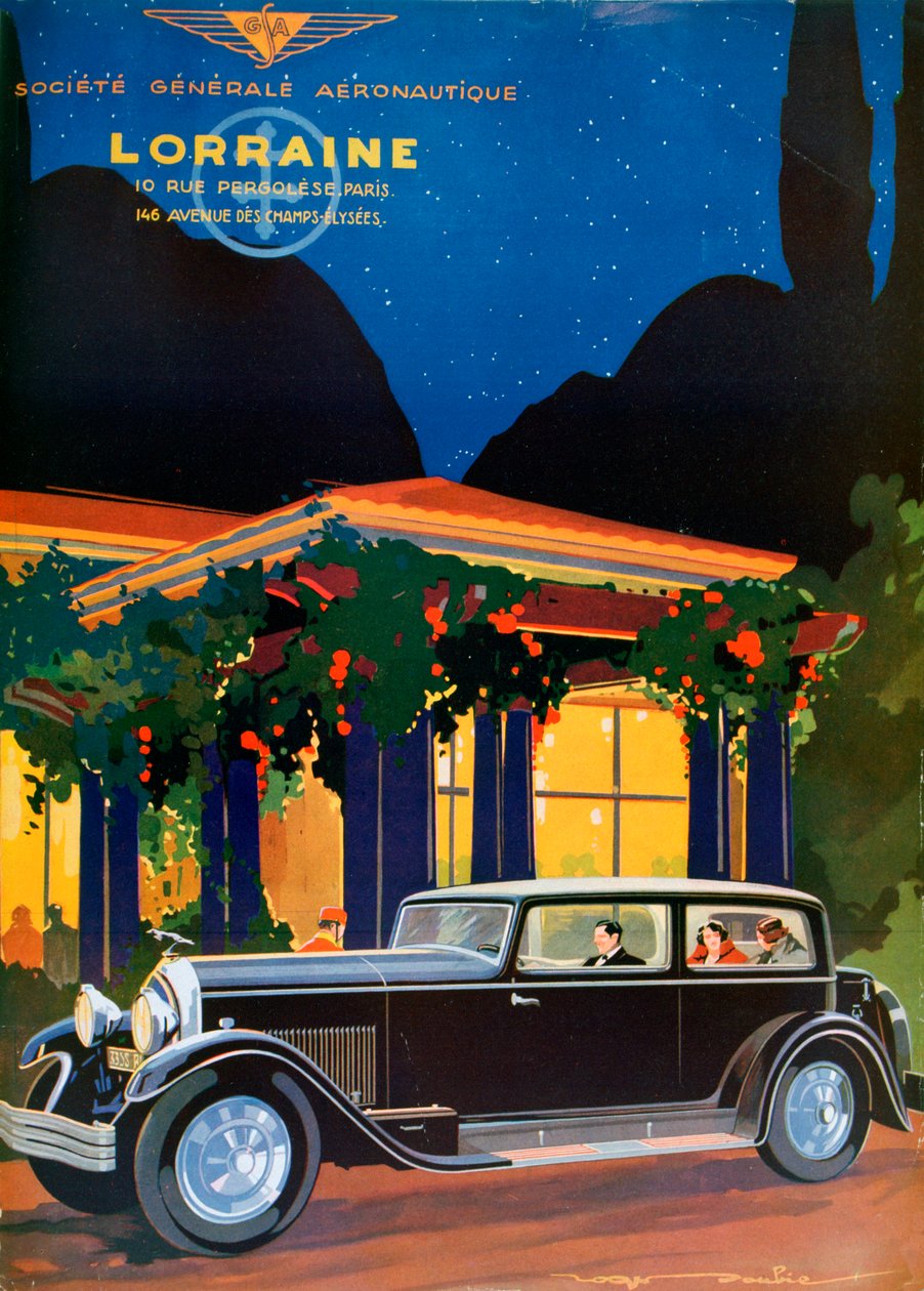 ملصق ، لورين ، Societe Generale Aeronautique ، 1928 بواسطة روجر سوبي