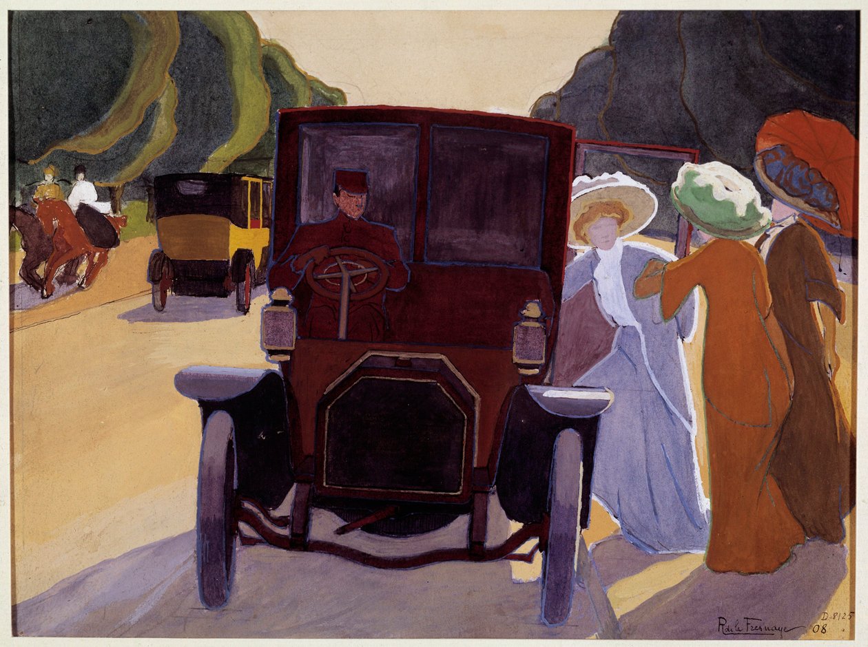 Belle Epoque "" Allee des acacias "لوحة لروجر دي لا فريسناي (1885-1925) 1908 باريس ، متحف كارنافالي بواسطة روجر دي لا فريسناي
