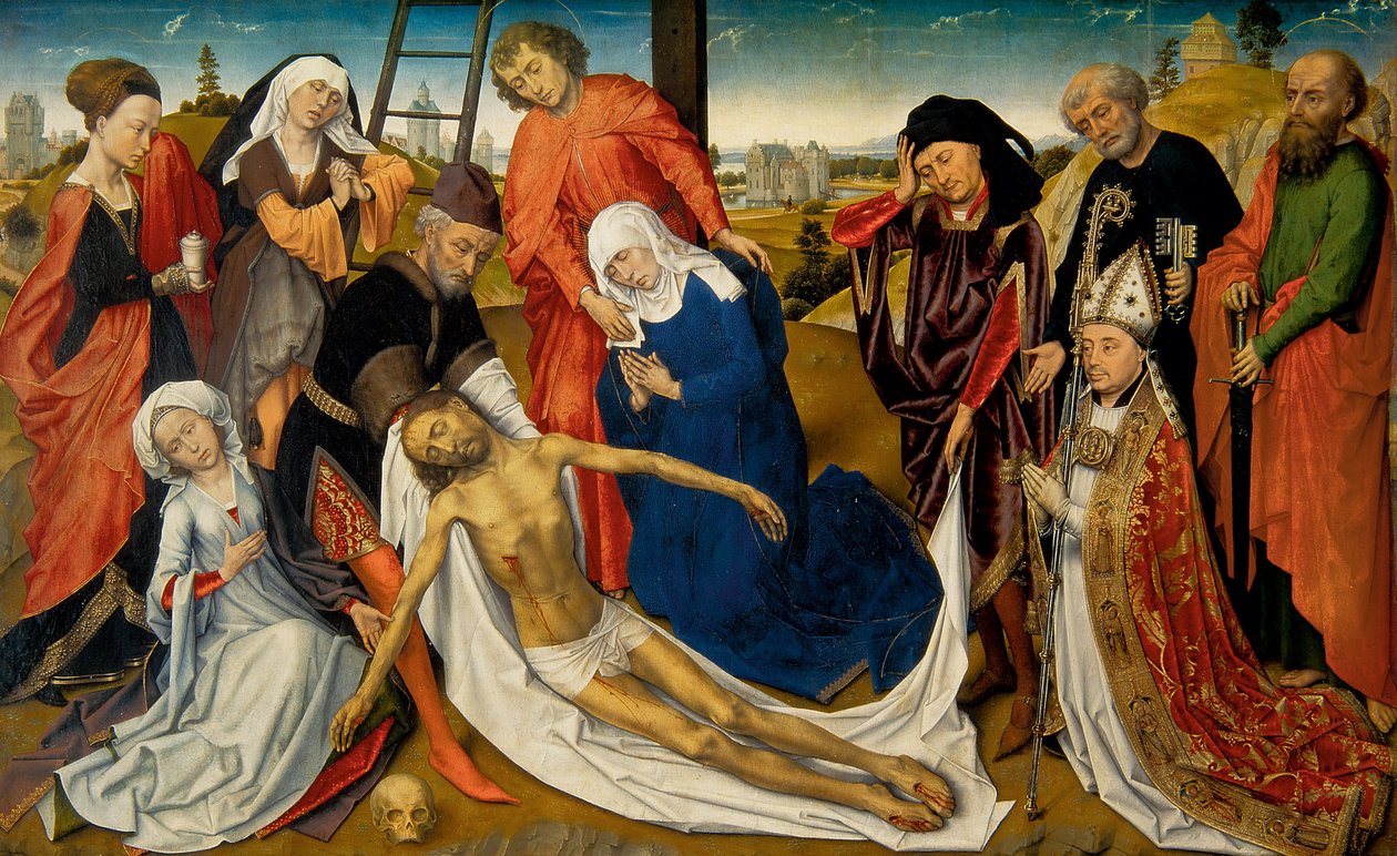 الرثاء على المسيح الميت ، ج. 1460-1464 بواسطة روجير فان دير ويدين