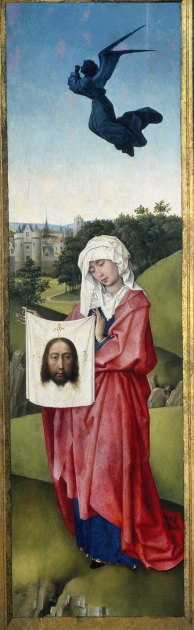 Saint Veronica، Crucifixion Triptych، c.1445 (زيت على لوح بلوط) بواسطة روجير فان دير ويدين