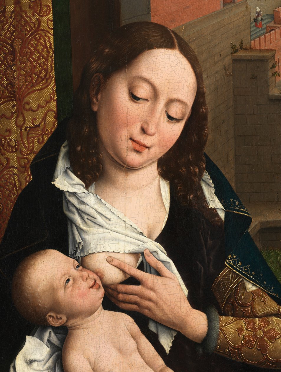 تفاصيل رسم القديس لوقا صورة العذراء (زيت على لوحة) بواسطة روجير فان دير (بعد) وايدن